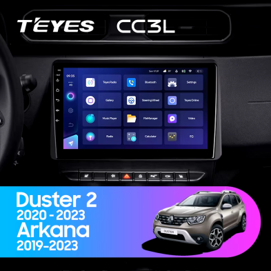 Штатная магнитола Teyes CC3L 4/32 Renault Arkana (2019-2023) F2
