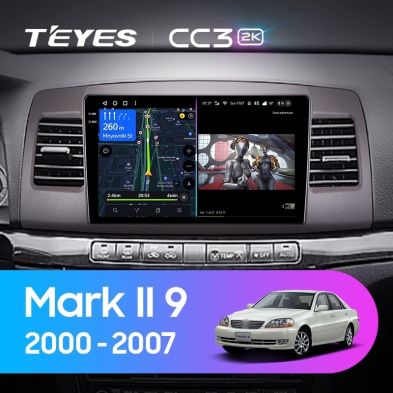 Штатная магнитола Teyes CC3 2K 4/32 Toyota Mark II 9 X110 (2000-2007) F2