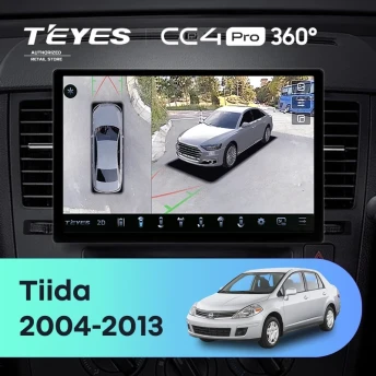 Штатная магнитола Teyes CC4 Pro 360 12/256 Nissan Tiida C11 (2004-2013) F2 (11")