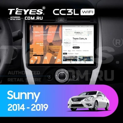 Штатная магнитола Teyes CC3L WiFi 2/32 Nissan Sunny (2014-2019) F2 Правый руль