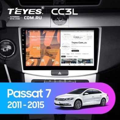 Штатная магнитола Teyes CC3L 4/32 Volkswagen Passat B6 (2005-2010) \ B7 (2010-2015)