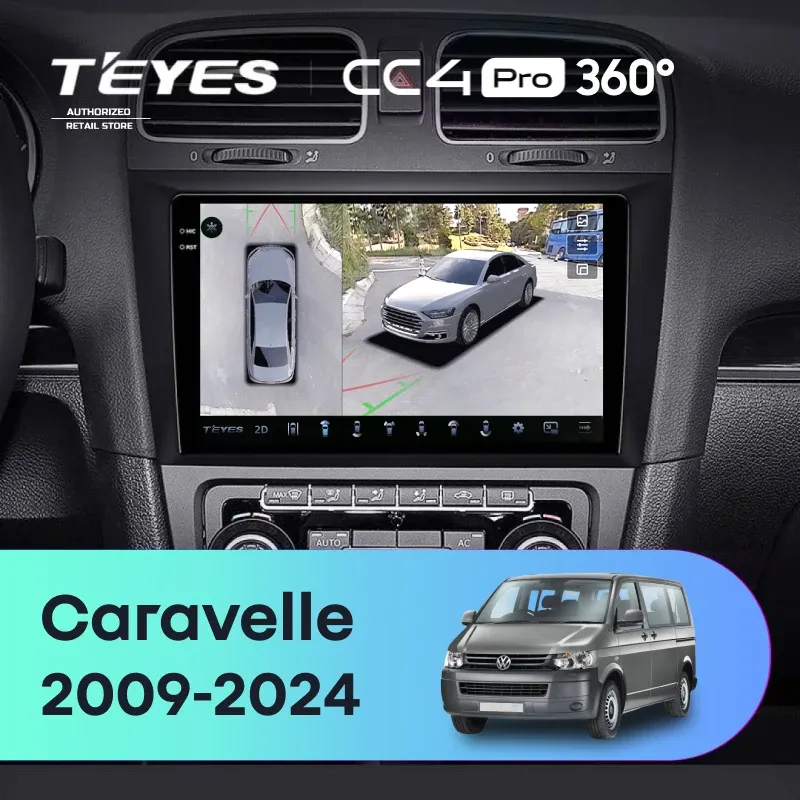 Штатная магнитола Teyes CC4 Pro 360 8/128 Volkswagen Caravelle (2009-2024)