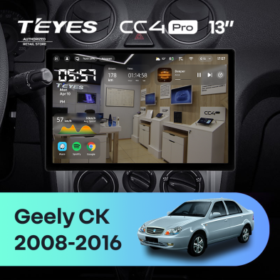 Штатная магнитола Teyes CC4 Pro 8/128 Geely CK (2008-2016) (13")