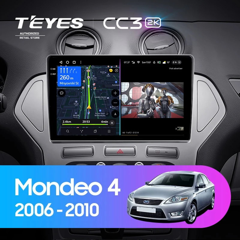 Штатная магнитола Teyes CC3 2K 4/32 Ford Mondeo 4 (2006-2010)