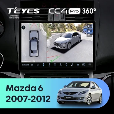 Штатная магнитола Teyes CC4 Pro 360 8/128 Mazda 6 2 GH (2007-2012) (13")
