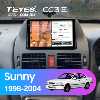 Штатная магнитола Teyes CC3 2K 360 6/128 Nissan Sunny B15 (1998-2004)