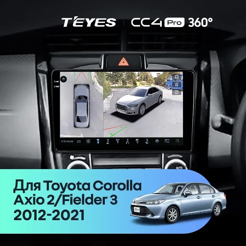 Штатная магнитола Teyes CC4 Pro 360 8/128 Toyota Corolla Axio 2 E160 (2012-2021)