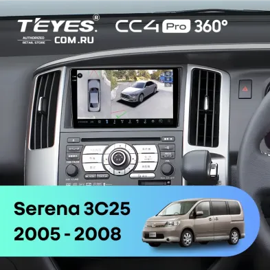 Штатная магнитола Teyes CC4 Pro 360 8/128 Nissan Serena 3 C25 (2005-2008)