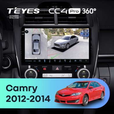Штатная магнитола Teyes CC4 Pro 360 8/128 Toyota Camry 7 XV 50 55 (2012-2014) Америка