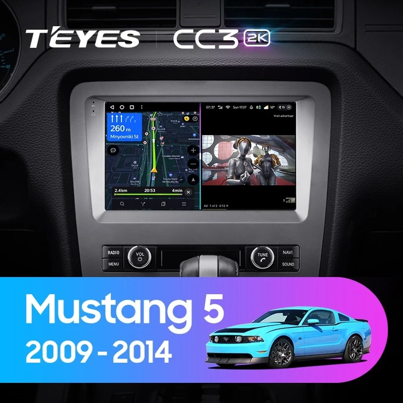 Штатная магнитола Teyes CC3 2K 4/32 Ford Mustang 5 S-197 (2009-2014) F2