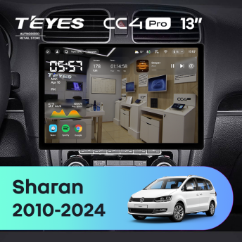 Штатная магнитола Teyes CC4 Pro 8/128 Volkswagen Sharan (2010-2024) (13")