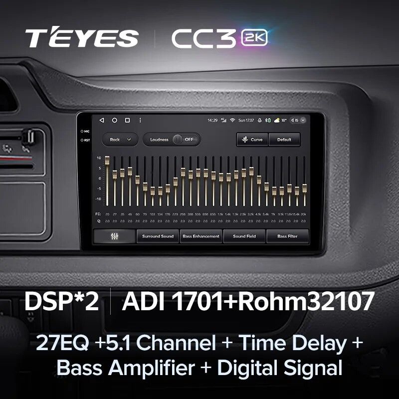 Штатная магнитола Teyes CC3 2K 4/32 Toyota Coaster (2013-2015)