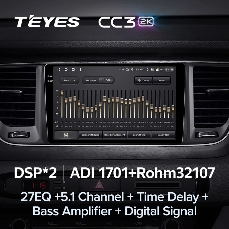 Штатная магнитола Teyes CC3 2K 4/32 Kia Carnival 3 YP (2014-2021) F2 Тип-B