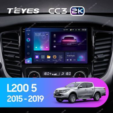 Штатная магнитола Teyes CC3 2K 4/64 Mitsubishi L200 5 (2015-2019) кондиционер F1