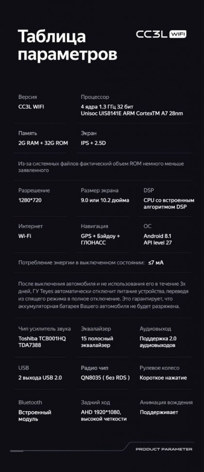 Штатная магнитола Teyes CC3L WiFi 2/32 Volkswagen Crafter (2017-2021)
