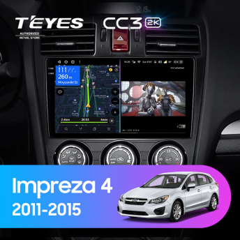 Штатная магнитола Teyes CC3 2K 4/32 Subaru Impreza 4 (2011-2015) Тип-B