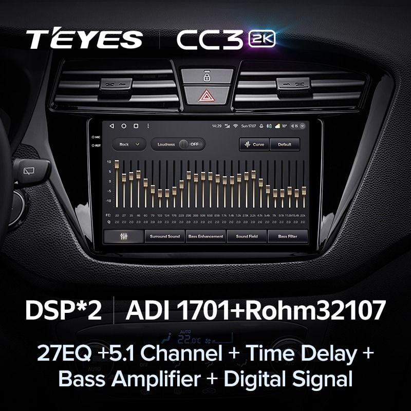 Штатная магнитола Teyes CC3 2K 4/64 Hyundai i20 2 GB (2014-2018)