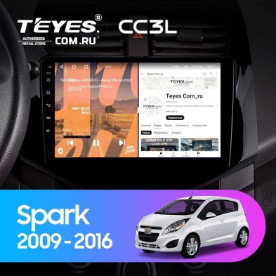 Штатная магнитола Teyes CC3L 4/64 Chevrolet Spark M300 (2009-2016) F1