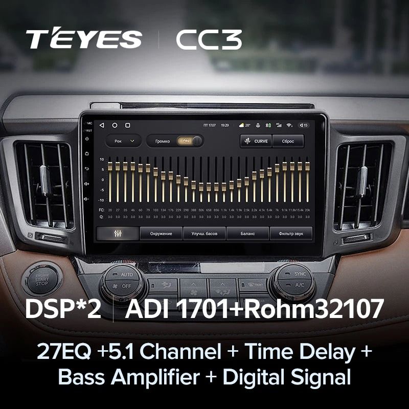 Штатная магнитола Teyes CC3 6/128 Toyota RAV4 (2012-2018)