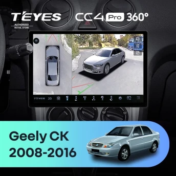 Штатная магнитола Teyes CC4 Pro 360 8/128 Geely CK (2008-2016) (13")