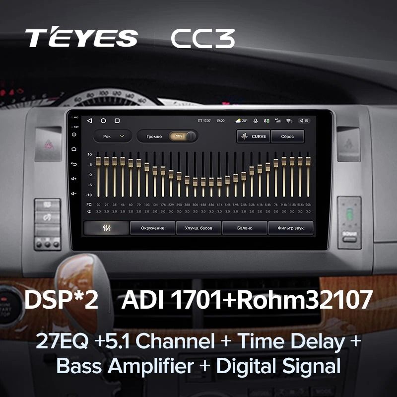 Штатная магнитола Teyes CC3 4/32 Toyota Previa, Estima AHR20 XR50 (2006-2019)