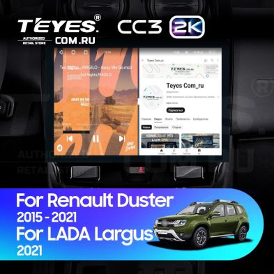 Штатная магнитола Teyes CC3 2K 4/32 Lada Largus 2021+ F1 (13")