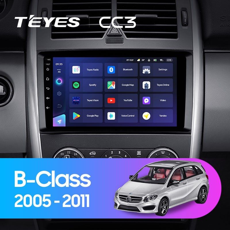 Штатная магнитола Teyes CC3L 4/64 Mercedes-Benz B-Class T245 (2005-2011)