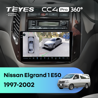 Штатная магнитола Teyes CC4 Pro 360 12/256 Nissan Elgrand 1 E50 (1997-2002)