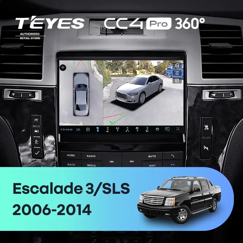 Штатная магнитола Teyes CC4 Pro 360 8/128 Cadillac Escalade 3 (GMT900) (2006-2014)