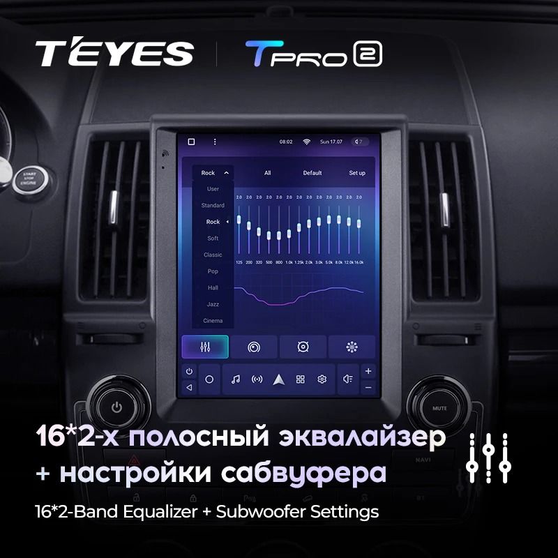 Штатная магнитола Tesla style Teyes TPRO 2 4/32 Land Rover Freelander 2 (2006-2012) Тип-B