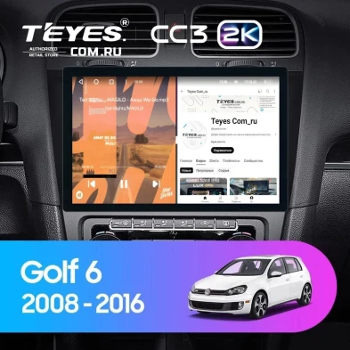 Штатная магнитола Teyes CC3 2K 6/128 Volkswagen Golf 6 (2008-2016) (11")