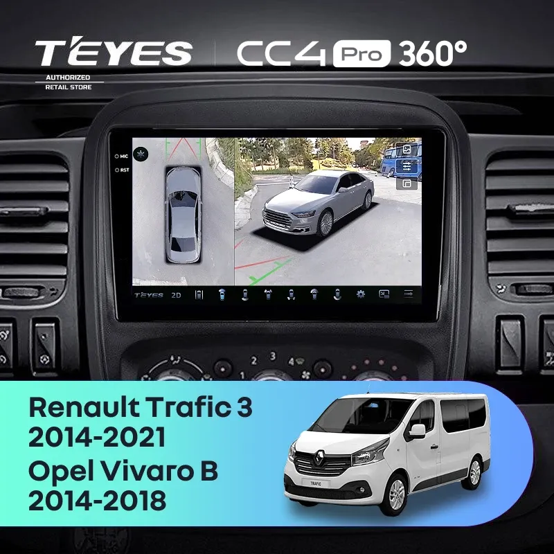 Штатная магнитола Teyes CC4 Pro 360 12/256 Opel Vivaro B (2014-2018)