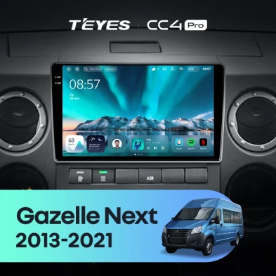 Штатная магнитола Teyes CC4 Pro 12/256 для GAZ Gazelle Next (2013-2021) F1