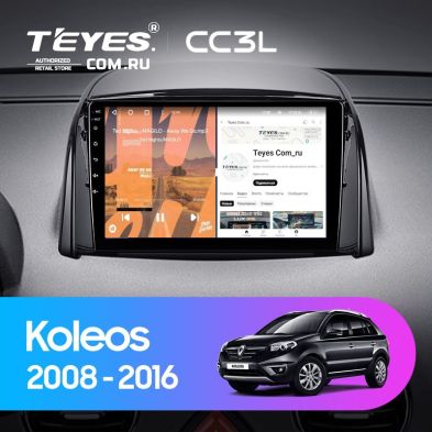 Штатная магнитола Teyes CC3L 4/32 Renault Koleos (2008-2016) Тип-A