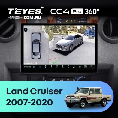 Штатная магнитола Teyes CC4 Pro 360 12/256 Toyota Land Cruiser 70 Series LC 79 (2007-2020) (11") (Дерево)