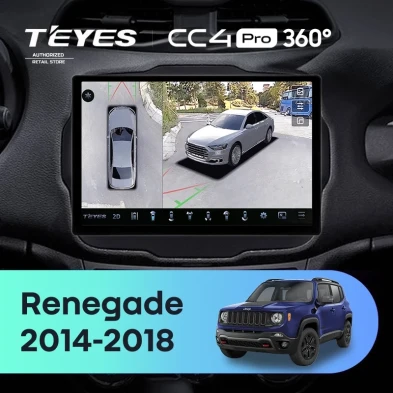 Штатная магнитола Teyes CC4 Pro 360 8/128 Jeep Renegade (2014-2018) (11")