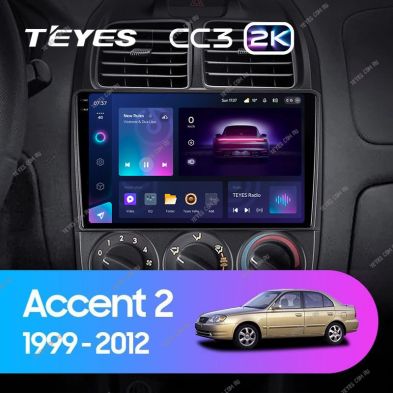 Штатная магнитола Teyes CC3 2K 4/64 Hyundai Accent II LC2 (1999-2012) F1