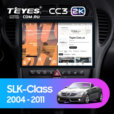 Штатная магнитола Teyes CC3 2K 6/128 Mercedes-Benz SLK-Class R171 (2004-2011) (11")