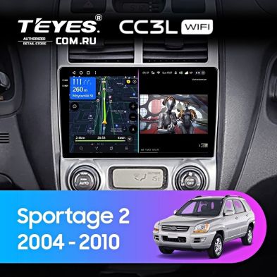 Штатная магнитола Teyes CC3L WiFi 2/32 Kia Sportage 2 (2004-2010)