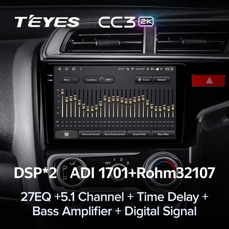 Штатная магнитола Teyes CC3 2K 4/32 Honda Fit 3 GP GK (2013-2020) Тип-B Правый руль