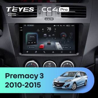 Штатная магнитола Teyes CC4 Pro 12/256 Mazda Premacy 3 (2010-2015)