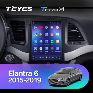 Штатная магнитола Tesla style Teyes TPRO 2 4/32 Hyundai Elantra 6 (2015-2019) Тип-B