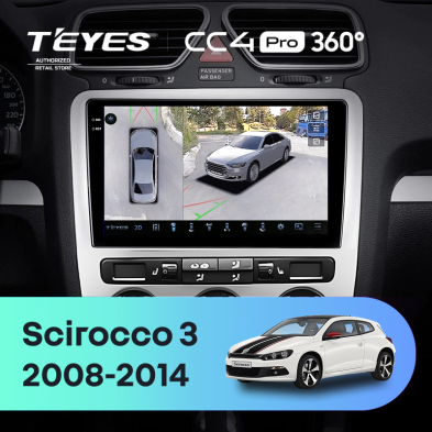 Штатная магнитола Teyes CC4 Pro 360 12/256 Volkswagen Scirocco 3 Mk3 (2008-2014) F5
