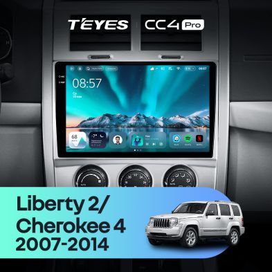 Штатная магнитола Teyes CC4 Pro 8/128 Jeep Liberty 2 KK (2007-2012)