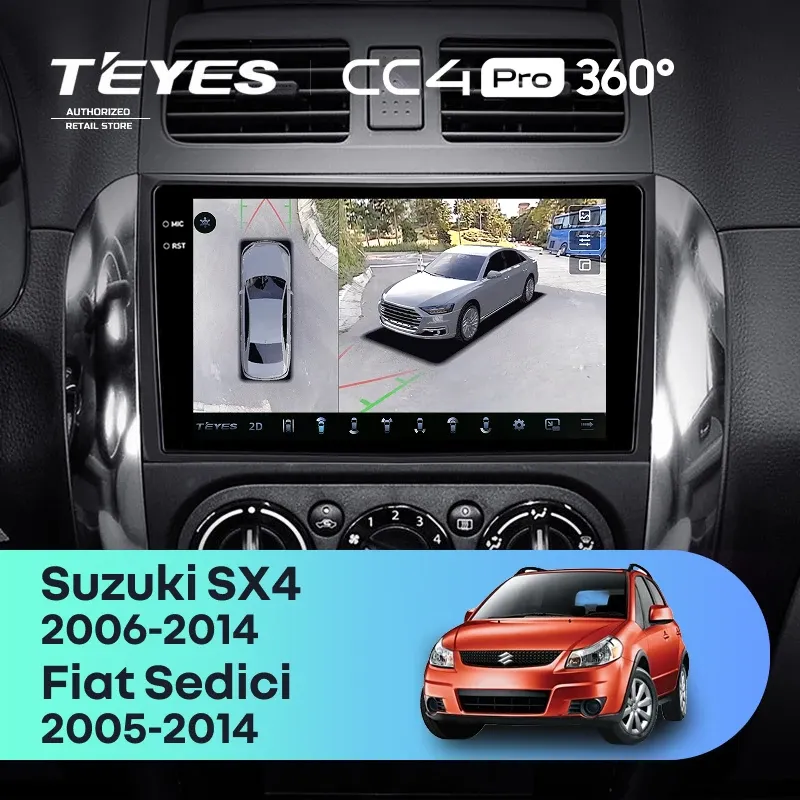 Штатная магнитола Teyes CC4 Pro 360 12/256 Suzuki SX4 1 (2006-2014)