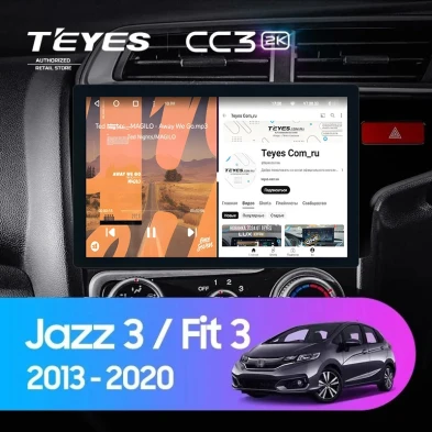 Штатная магнитола Teyes CC3 2K 6/128 Honda Jazz 3 (2015-2020) Тип-A Правый руль (11")