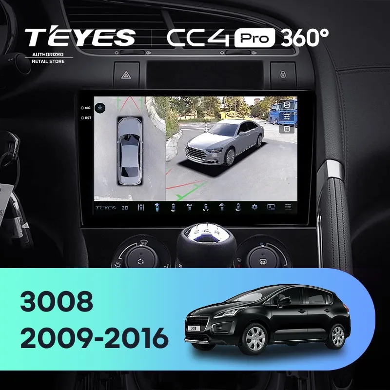 Штатная магнитола Teyes CC4 Pro 360 8/128 Peugeot 3008 1 (2009-2016) F1