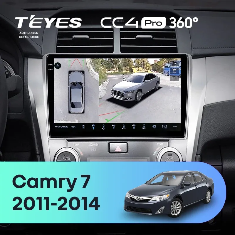 Штатная магнитола Teyes CC4 Pro 360 12/256 Toyota Camry 7 XV 50 55 (2011-2014) F4