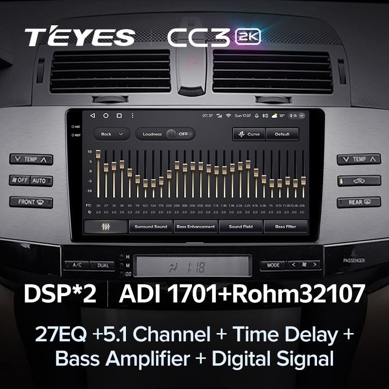 Штатная магнитола Teyes CC3 2K 6/128 Toyota Mark X X120 (2004-2009) Правый руль