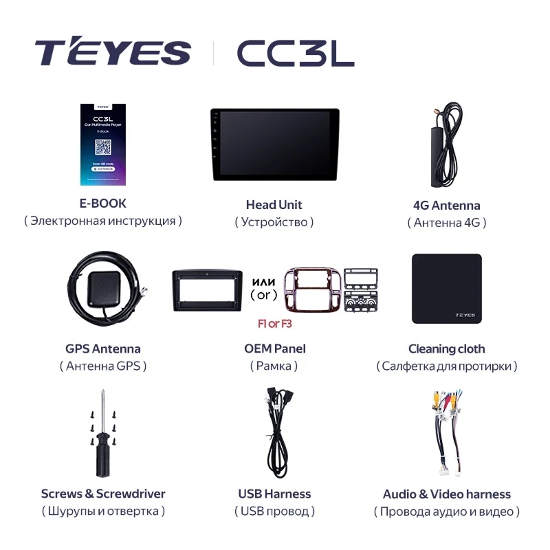 Штатная магнитола Teyes CC3L 4/64 Toyota Land Cruiser 100 (1998-2003) F3
